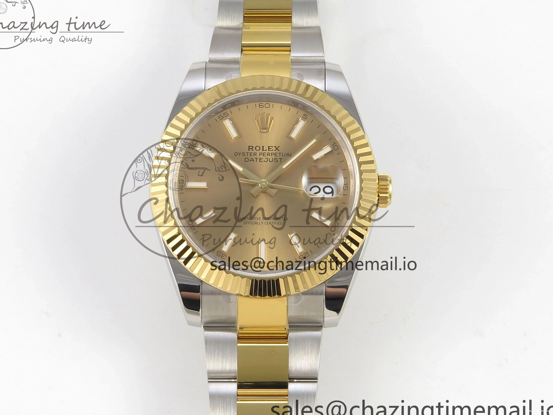 0113 Stretchable DateJust 41 126333 SS YG ARF 1:1 Best Edition YG Stick Dial on Oyster Bracelet SH3235 (Weighted) 211